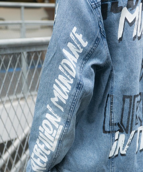 アルバローザ　ロゴプリント デニムジャケット alexander wang ロゴプリントデニムジャケット Alexander Wang ロゴ