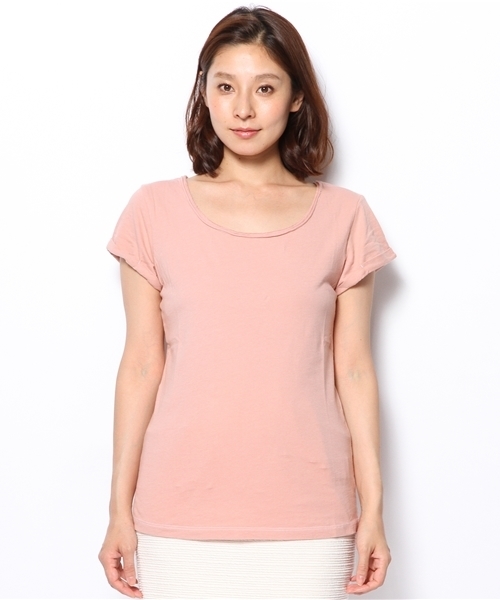 NANO universe(ナノユニバース)の「Basic color プルオーバー(Tシャツ/カットソー・レディース・ホワイト/ミント/ライトイエロー/ピンクベージュ/チャコール・FREE)」の6枚目の写真