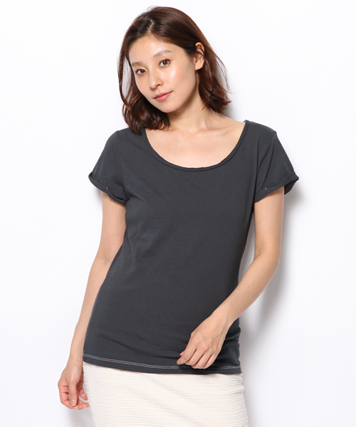 NANO universe(ナノユニバース)の「Basic color プルオーバー(Tシャツ/カットソー・レディース・ホワイト/ミント/ライトイエロー/ピンクベージュ/チャコール・FREE)」の12枚目の写真