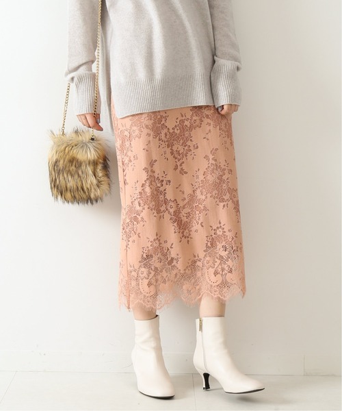 Spick & Span(スピックアンドスパン)の「ラッセルレーススカート3◆(スカート)」|ピンク
