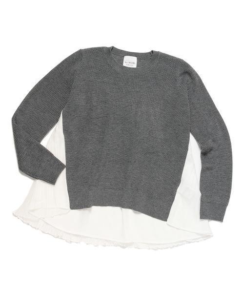 Ray BEAMS（レイビームス）の「Ray BEAMS / プリーツ チュールバック プルオーバー（ニット/セーター・レディース・シルバー/ブラック・ONE SIZE）」の10枚目の写真