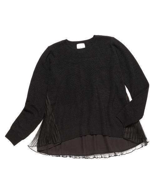 Ray BEAMS（レイビームス）の「Ray BEAMS / プリーツ チュールバック プルオーバー（ニット/セーター・レディース・シルバー/ブラック・ONE SIZE）」の11枚目の写真