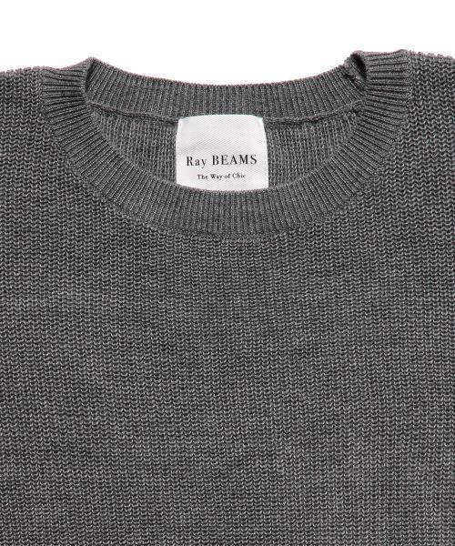 Ray BEAMS（レイビームス）の「Ray BEAMS / プリーツ チュールバック プルオーバー（ニット/セーター・レディース・シルバー/ブラック・ONE SIZE）」の14枚目の写真