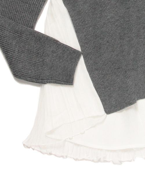 Ray BEAMS（レイビームス）の「Ray BEAMS / プリーツ チュールバック プルオーバー（ニット/セーター・レディース・シルバー/ブラック・ONE SIZE）」の15枚目の写真