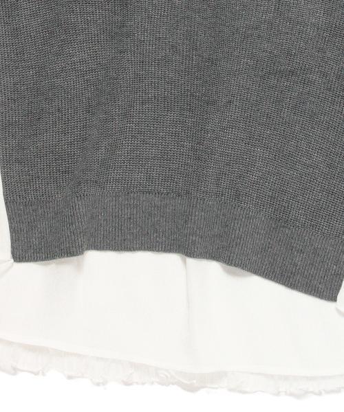 Ray BEAMS（レイビームス）の「Ray BEAMS / プリーツ チュールバック プルオーバー（ニット/セーター・レディース・シルバー/ブラック・ONE SIZE）」の16枚目の写真