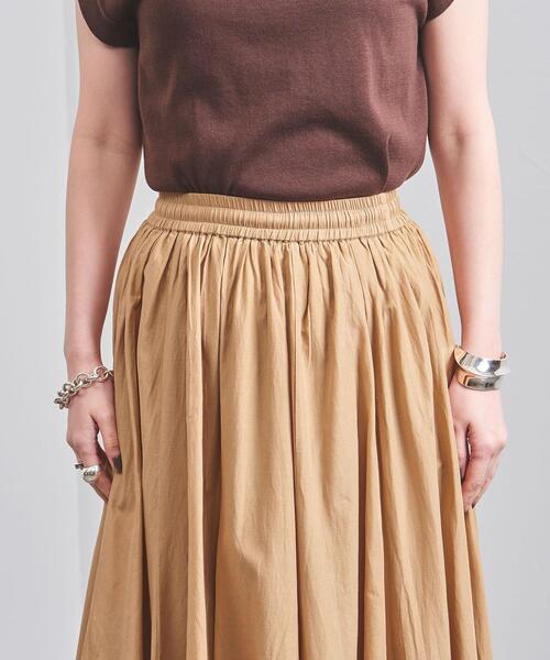 UNITED ARROWS（ユナイテッドアローズ）の「UWCS コットン ボイル マキシスカート†（スカート・レディース・ホワイト/ベージュ・36/38）」の6枚目の写真