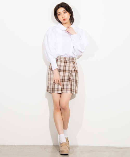 WEGO(ウィゴー)の「WEGO/2wayパールボタンタックスリーブブラウス(シャツ/ブラウス・レディース・オフホワイト・FREE)」の5枚目の写真