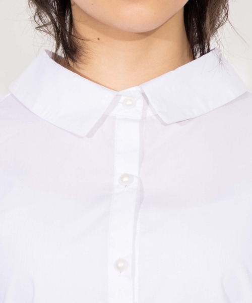 WEGO(ウィゴー)の「WEGO/2wayパールボタンタックスリーブブラウス(シャツ/ブラウス・レディース・オフホワイト・FREE)」の11枚目の写真