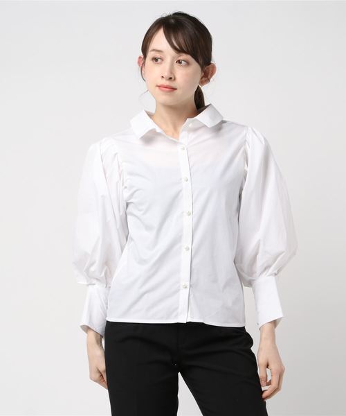 WEGO(ウィゴー)の「WEGO/2wayパールボタンタックスリーブブラウス(シャツ/ブラウス・レディース・オフホワイト・FREE)」の7枚目の写真