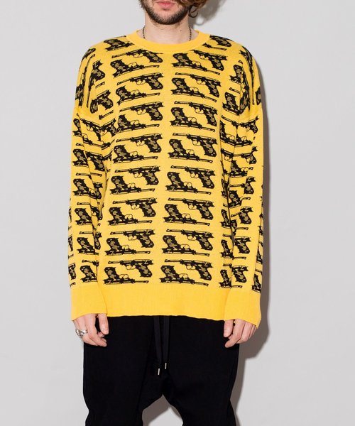 NO ID.（ノーアイディ）の「【NO ID.】Cotton Knit Gunclub Check Crew Neck Big Pullover / コットン ニット ガンクラブ チェック クルー ネック ビッグ プルオーバー（ベスト・メンズ・ホワイト/レッド・ONE SIZE）」の4枚目の写真