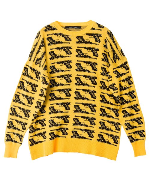 NO ID.（ノーアイディ）の「【NO ID.】Cotton Knit Gunclub Check Crew Neck Big Pullover / コットン ニット ガンクラブ チェック クルー ネック ビッグ プルオーバー（ベスト・メンズ・ホワイト/レッド・ONE SIZE）」の7枚目の写真