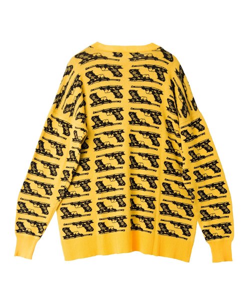 NO ID.（ノーアイディ）の「【NO ID.】Cotton Knit Gunclub Check Crew Neck Big Pullover / コットン ニット ガンクラブ チェック クルー ネック ビッグ プルオーバー（ベスト・メンズ・ホワイト/レッド・ONE SIZE）」の8枚目の写真