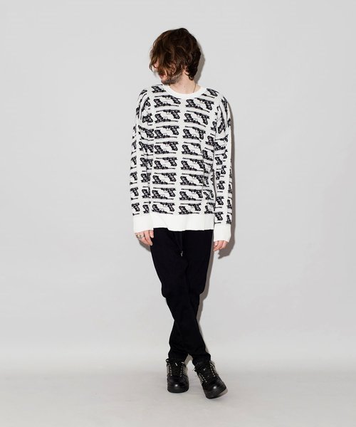 NO ID.（ノーアイディ）の「【NO ID.】Cotton Knit Gunclub Check Crew Neck Big Pullover / コットン ニット ガンクラブ チェック クルー ネック ビッグ プルオーバー（ベスト・メンズ・ホワイト/レッド・ONE SIZE）」の16枚目の写真