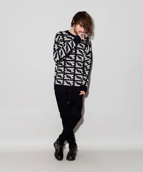 NO ID.（ノーアイディ）の「【NO ID.】Cotton Knit Gunclub Check Crew Neck Big Pullover / コットン ニット ガンクラブ チェック クルー ネック ビッグ プルオーバー（ベスト・メンズ・ホワイト/レッド・ONE SIZE）」の18枚目の写真