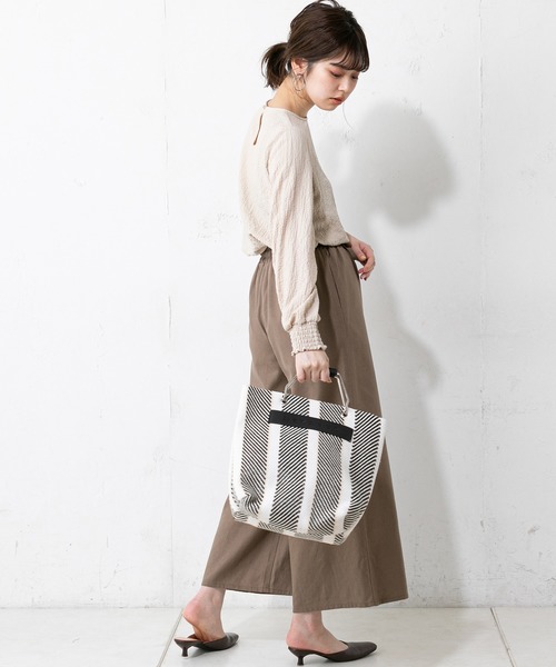 natural couture（ナチュラルクチュール）の「コットンリボンイージーパンツ（その他パンツ・レディース・ベージュ/グリーン/アイボリー/モカ・FREE）」の7枚目の写真