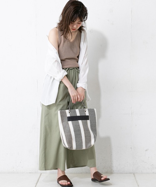 natural couture（ナチュラルクチュール）の「コットンリボンイージーパンツ（その他パンツ・レディース・ベージュ/グリーン/アイボリー/モカ・FREE）」の6枚目の写真