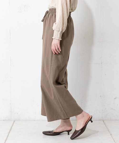 natural couture（ナチュラルクチュール）の「コットンリボンイージーパンツ（その他パンツ・レディース・ベージュ/グリーン/アイボリー/モカ・FREE）」の12枚目の写真