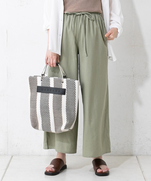 natural couture（ナチュラルクチュール）の「コットンリボンイージーパンツ（その他パンツ・レディース・ベージュ/グリーン/アイボリー/モカ・FREE）」の14枚目の写真