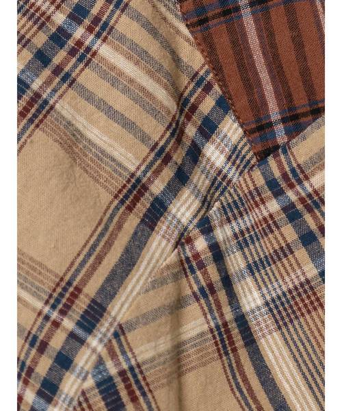 GYDA（ジェイダ）の「コンビチェックシャツ（シャツ/ブラウス・レディース・ボルドー/ブルー・FREE）」の13枚目の写真