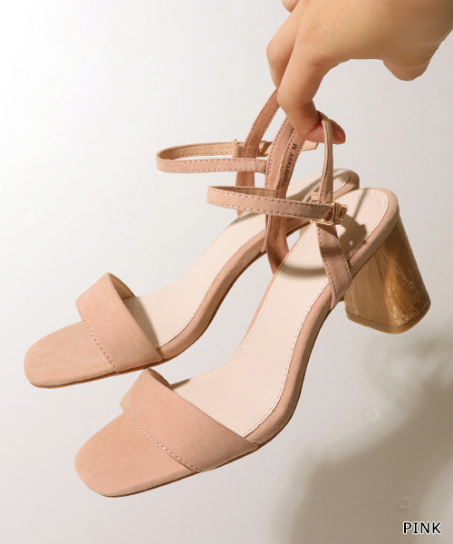 RANDA（ランダ）の「アンクルストラップヒールデザインサンダル（サンダル・レディース・クリーム/ブラック/ピンク/パープル・S/M/L/LL）」の4枚目の写真