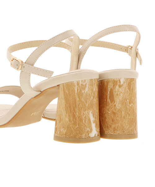 RANDA（ランダ）の「アンクルストラップヒールデザインサンダル（サンダル・レディース・クリーム/ブラック/ピンク/パープル・S/M/L/LL）」の12枚目の写真