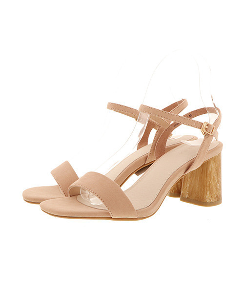 RANDA（ランダ）の「アンクルストラップヒールデザインサンダル（サンダル・レディース・クリーム/ブラック/ピンク/パープル・S/M/L/LL）」の6枚目の写真