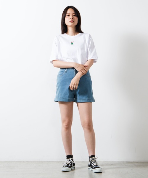 WEGO（ウィゴー）の「WEGO/クリームソーダワンポイントTシャツ（Tシャツ/カットソー・レディース・ホワイト/ベージュ・SMALL/MEDIUM/LARGE）」の21枚目の写真