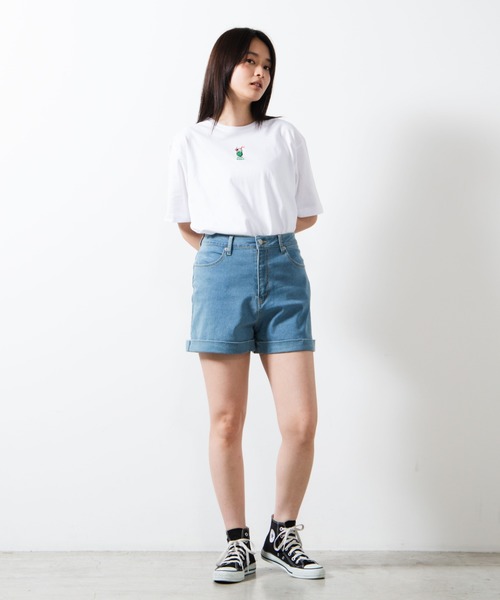 WEGO（ウィゴー）の「WEGO/クリームソーダワンポイントTシャツ（Tシャツ/カットソー・レディース・ホワイト/ベージュ・SMALL/MEDIUM/LARGE）」の20枚目の写真