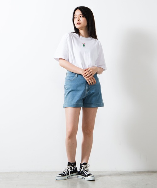 WEGO（ウィゴー）の「WEGO/クリームソーダワンポイントTシャツ（Tシャツ/カットソー・レディース・ホワイト/ベージュ・SMALL/MEDIUM/LARGE）」の19枚目の写真