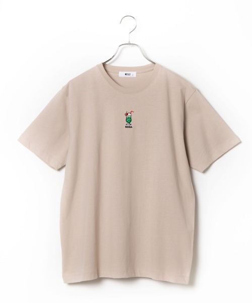 WEGO（ウィゴー）の「WEGO/クリームソーダワンポイントTシャツ（Tシャツ/カットソー・レディース・ホワイト/ベージュ・SMALL/MEDIUM/LARGE）」の8枚目の写真