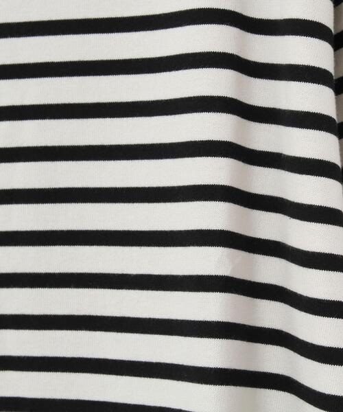 coen(コーエン)の「ベーシックボーダーボートネックカットソー(Tシャツ/カットソー・レディース・オフホワイト/パープル/ブラウン・LARGE/MEDIUM)」の14枚目の写真
