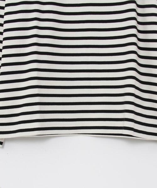 coen(コーエン)の「ベーシックボーダーボートネックカットソー(Tシャツ/カットソー・レディース・オフホワイト/パープル/ブラウン・LARGE/MEDIUM)」の9枚目の写真