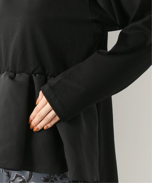 【美品】ヴェルメイユパーイエナ フロントペプラム長袖カットソー ブラック 美品】ヴェルメイユパーイエナ フロントペプラム長袖カットソー