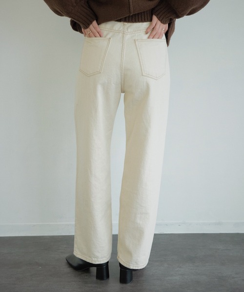 Aunt Marie's(アントマリーズ)の「ステッチホワイトデニム(デニムパンツ・レディース・ホワイト・SMALL/MEDIUM/LARGE)」の5枚目の写真