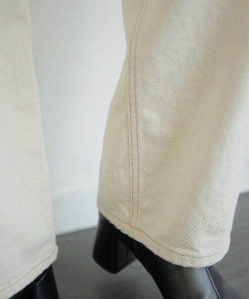 Aunt Marie's(アントマリーズ)の「ステッチホワイトデニム(デニムパンツ・レディース・ホワイト・SMALL/MEDIUM/LARGE)」の8枚目の写真