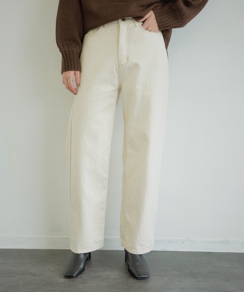 Aunt Marie's(アントマリーズ)の「ステッチホワイトデニム(デニムパンツ・レディース・ホワイト・SMALL/MEDIUM/LARGE)」の9枚目の写真