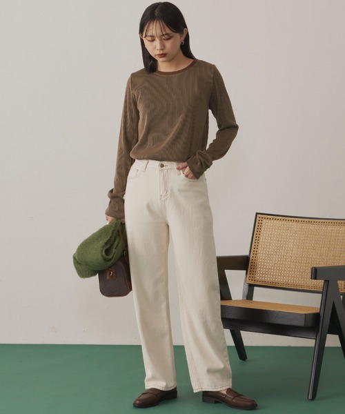 Aunt Marie's(アントマリーズ)の「ステッチホワイトデニム(デニムパンツ・レディース・ホワイト・SMALL/MEDIUM/LARGE)」の16枚目の写真