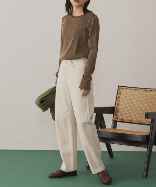 Aunt Marie's(アントマリーズ)の「ステッチホワイトデニム(デニムパンツ・レディース・ホワイト・SMALL/MEDIUM/LARGE)」の17枚目の写真