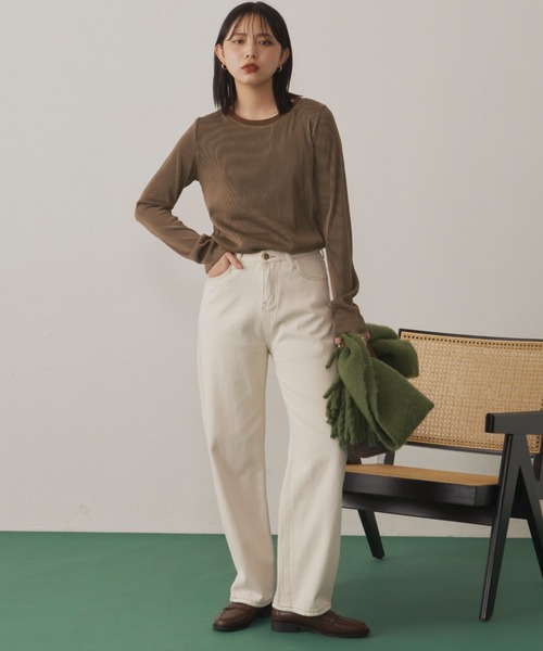 Aunt Marie's(アントマリーズ)の「ステッチホワイトデニム(デニムパンツ・レディース・ホワイト・SMALL/MEDIUM/LARGE)」の19枚目の写真