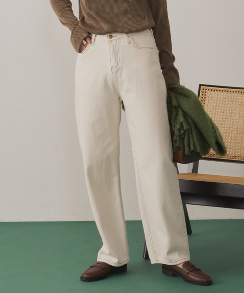 Aunt Marie's(アントマリーズ)の「ステッチホワイトデニム(デニムパンツ・レディース・ホワイト・SMALL/MEDIUM/LARGE)」の11枚目の写真