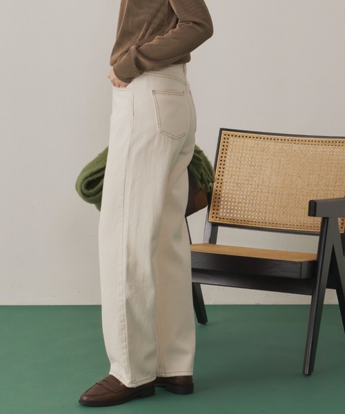 Aunt Marie's(アントマリーズ)の「ステッチホワイトデニム(デニムパンツ・レディース・ホワイト・SMALL/MEDIUM/LARGE)」の13枚目の写真