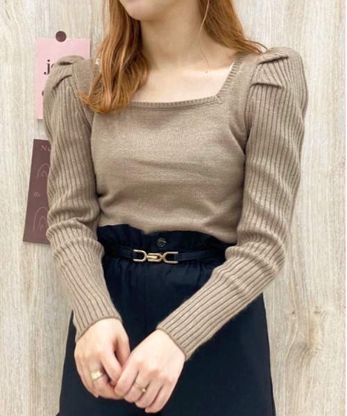 apres jour(アプレジュール)の「バックリボンパワショルラメニット【ZOZOTOWN限定アイテム】(ニット/セーター・レディース・ダークブラウン/アイボリー/モカ/ラベンダー・X-LARGE/フリー)」の5枚目の写真