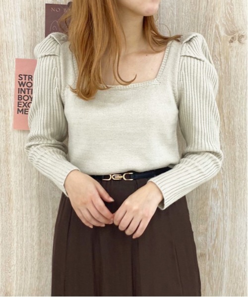 apres jour(アプレジュール)の「バックリボンパワショルラメニット【ZOZOTOWN限定アイテム】(ニット/セーター・レディース・ダークブラウン/アイボリー/モカ/ラベンダー・X-LARGE/フリー)」の22枚目の写真