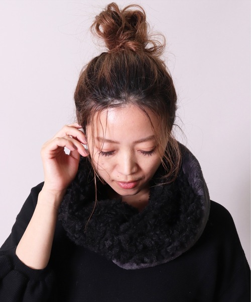 セール ユニセックス リバーシブル ファー スヌード Cr ネックウォーマー スヌード Bayblo ベイブロ のファッション通販 Zozotown