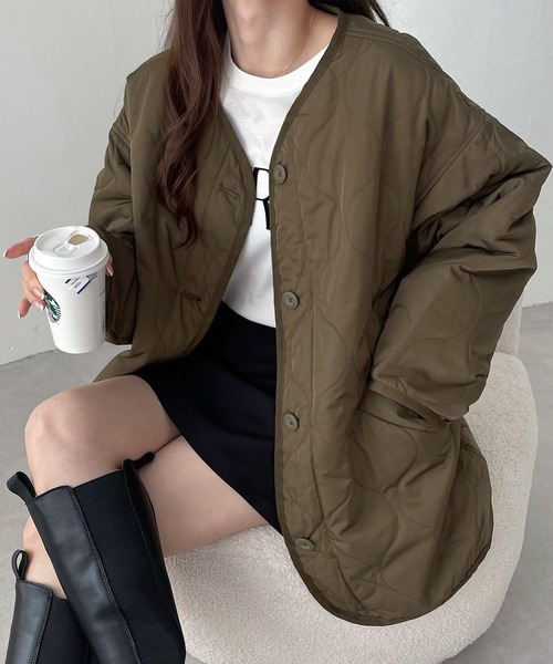 DIESEL ノーカラーキルティングジャケット セットアップ DIESEL ノーカラーキルティングジャケット セットアップ セール