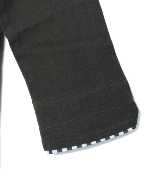 AZUL by moussy（アズールバイマウジー）の「30/-コーマ天竺ナンバリング7分袖チュニック（Tシャツ/カットソー・キッズ・オフホワイト/ライトブラック・140/100/120）」の7枚目の写真