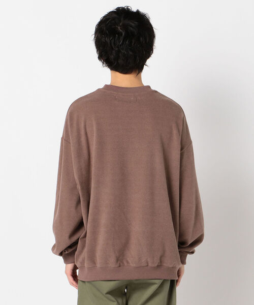 GLOSTER（グロスター）の「フェードポンチ フリース ビッグシルエット スウェット（Tシャツ/カットソー・メンズ・ブラック/ベージュ/ブラウン・M/L/XL）」の6枚目の写真