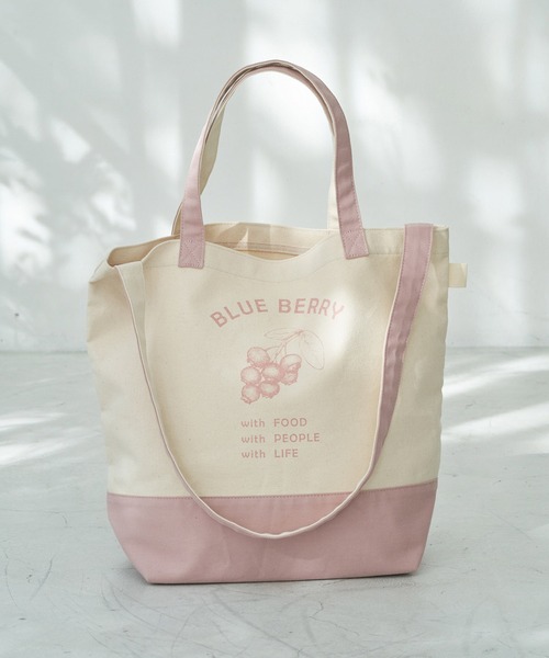 ROPE' PICNIC(ロペピクニック)の「【FOOD TEXTILE】プリントキャンバストート&ショルダーバッグ(トートバッグ・レディース・ブラウン/ライトグリーン/ピンク系その他2・FREE)」の4枚目の写真