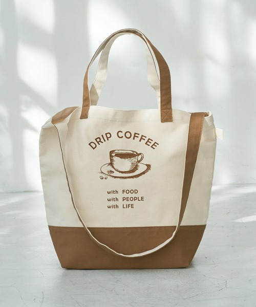 ROPE' PICNIC(ロペピクニック)の「【FOOD TEXTILE】プリントキャンバストート&ショルダーバッグ(トートバッグ・レディース・ブラウン/ライトグリーン/ピンク系その他2・FREE)」の10枚目の写真