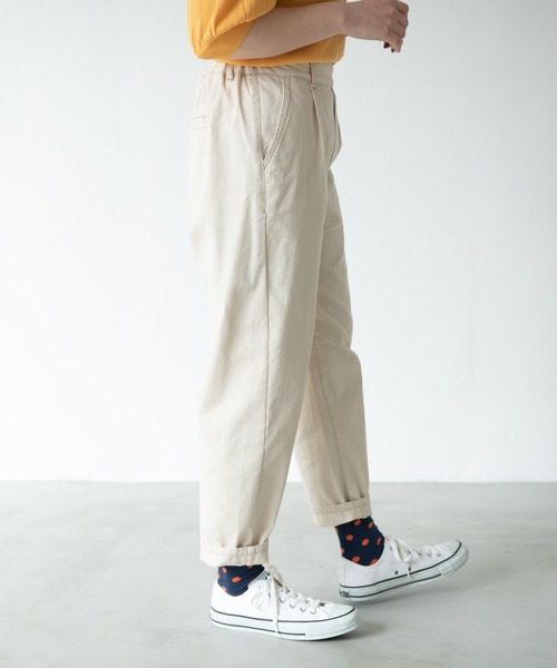 MERLOT（メルロー）の「ヘビーツイル＆デニムテーパードパンツ（デニムパンツ・レディース・ネイビー/ナチュラル・FREE）」の16枚目の写真